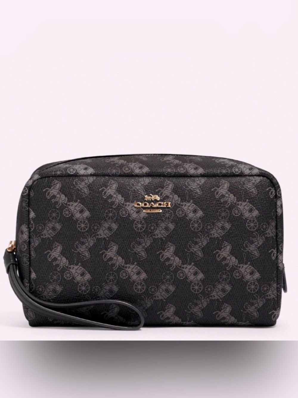 NWT Coach Horse & Carriage Wristlet Pouch